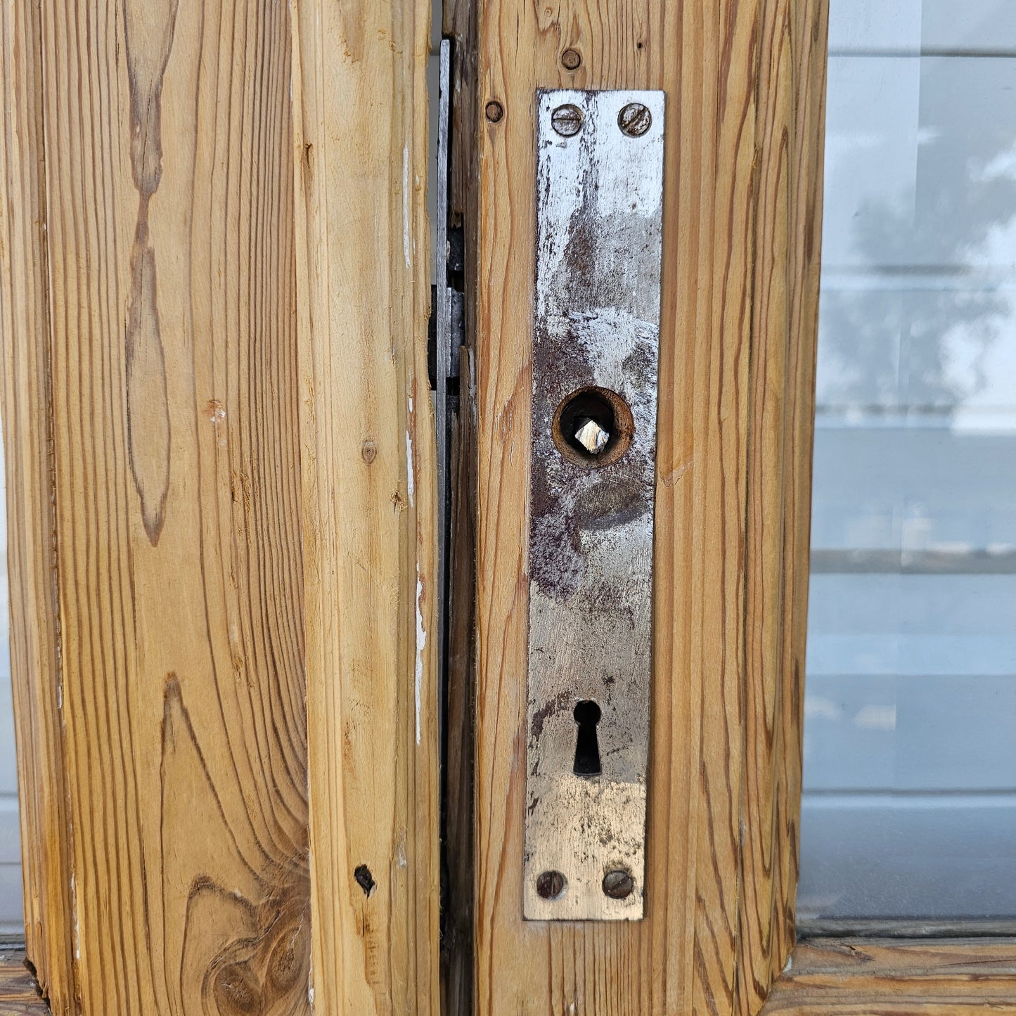 Pair of Wood French Doors w/2 Glass Lites