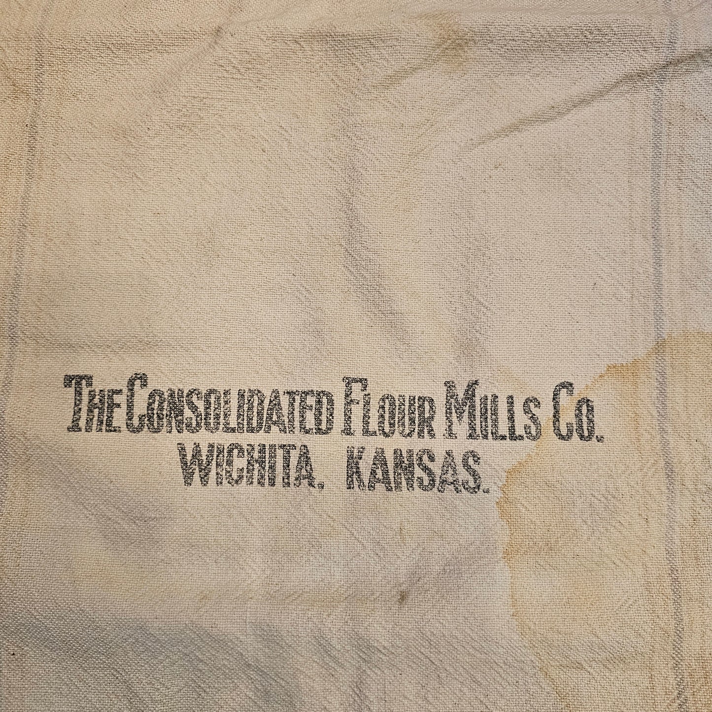 Flour Sack from "The Consolidated Flour Mills Co." Grain Sack