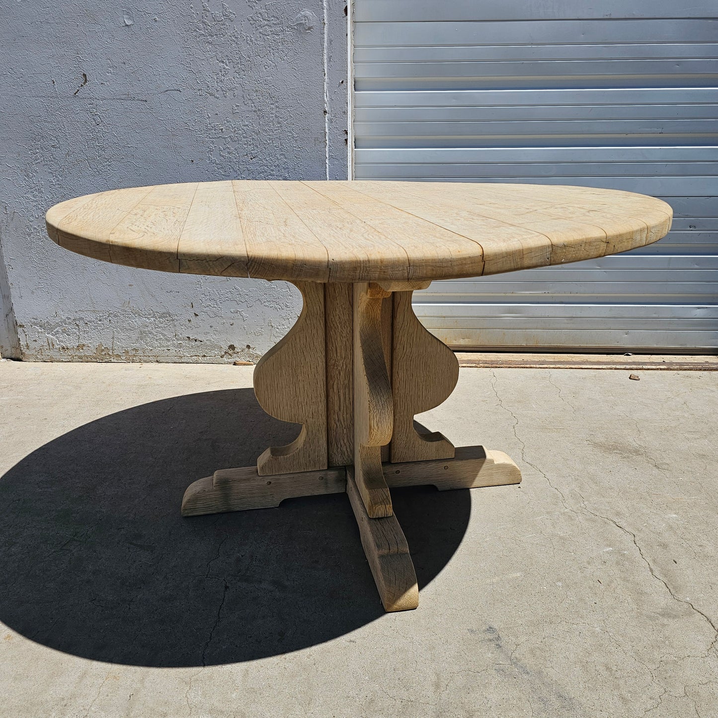 Round French Oak Dining Table