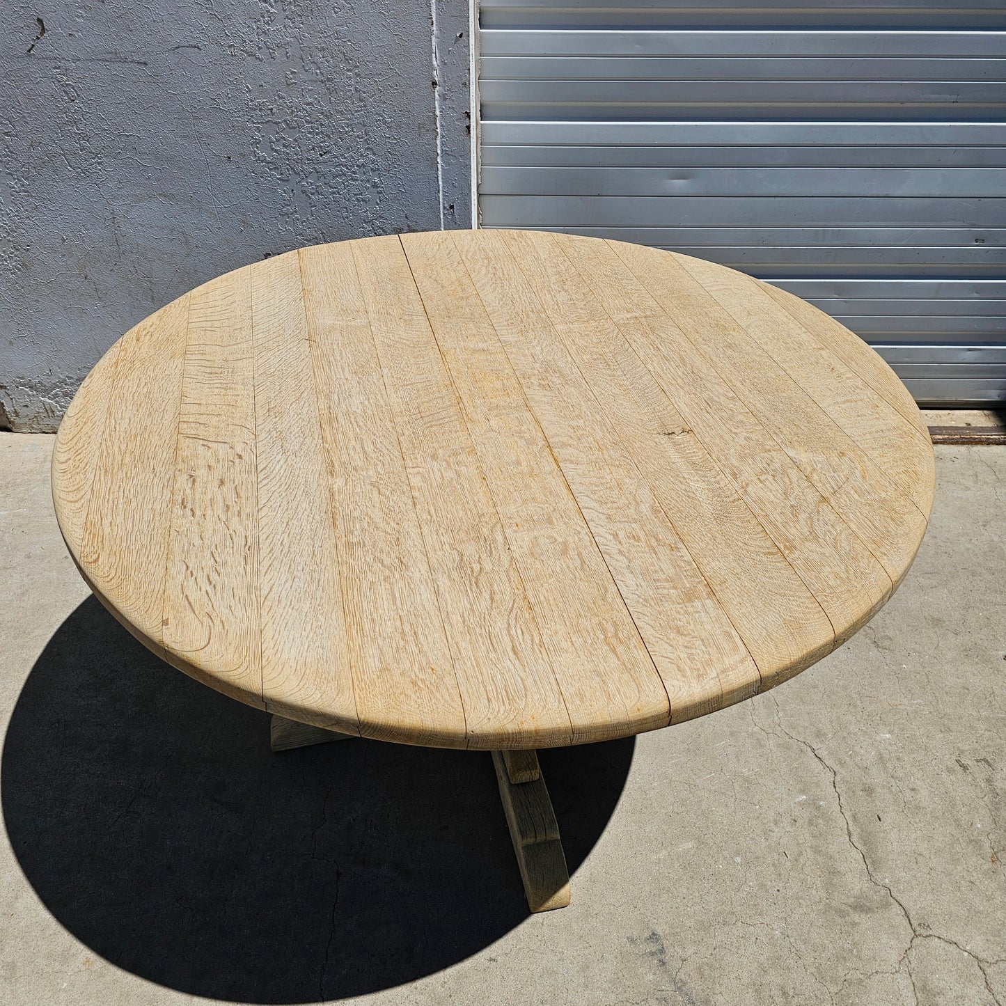 Round French Oak Dining Table