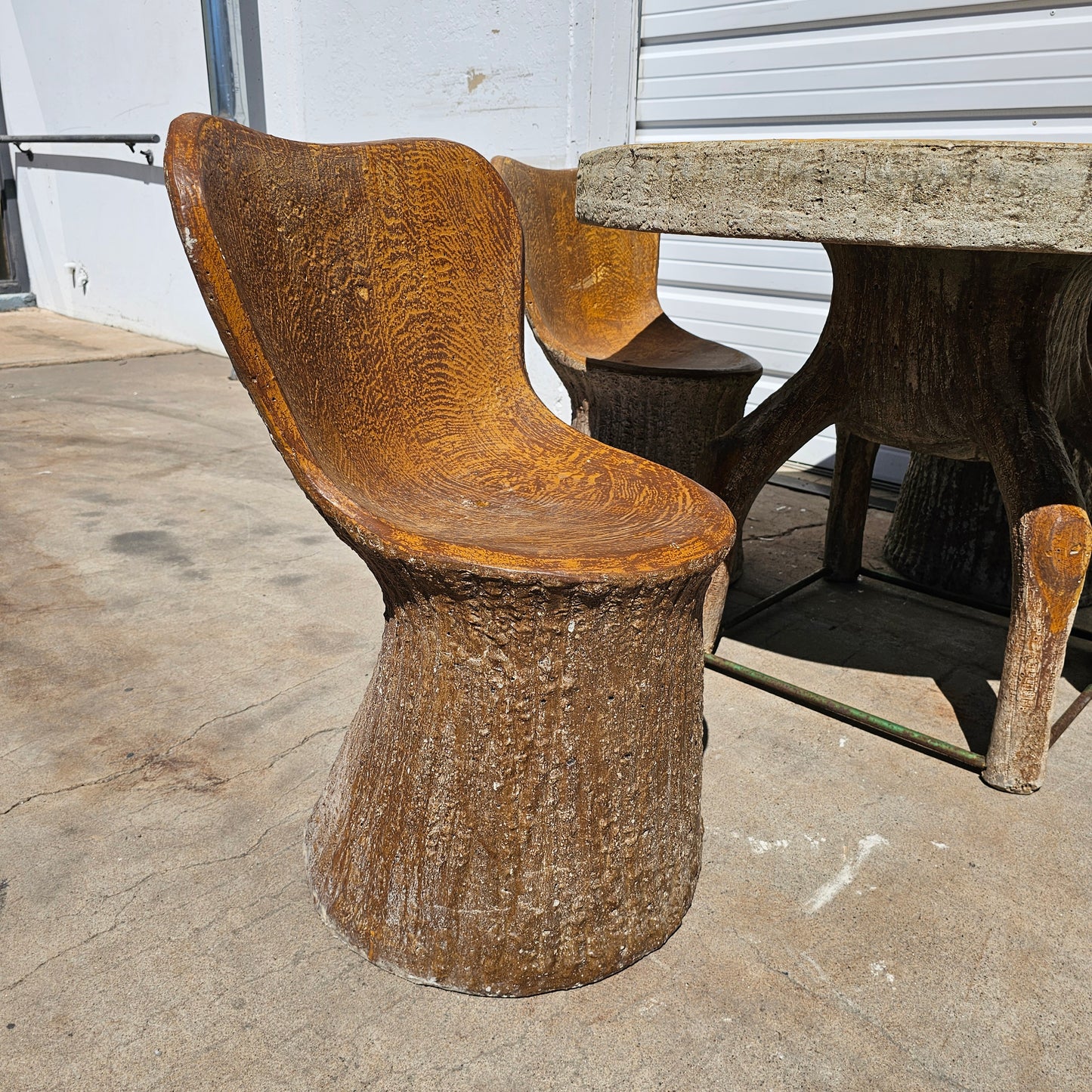 Faux Bois Table and 4 Chairs