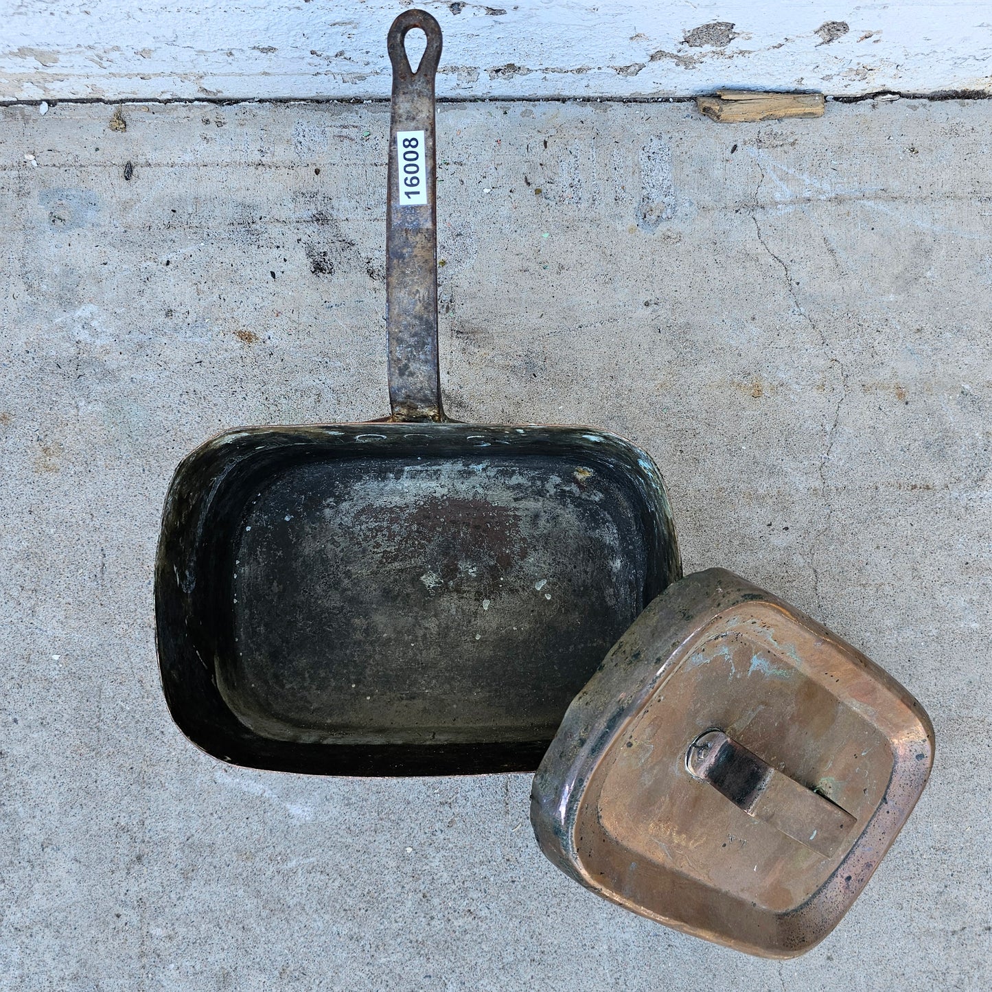 Antique French Copper Covered Pan