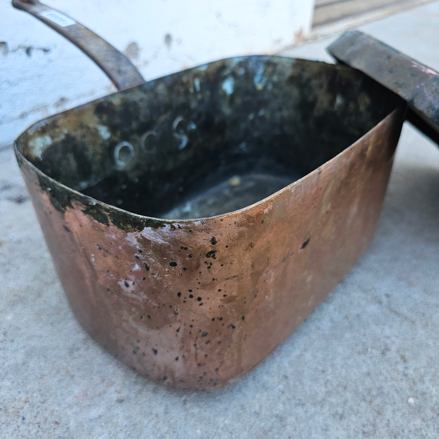 Antique French Copper Covered Pan