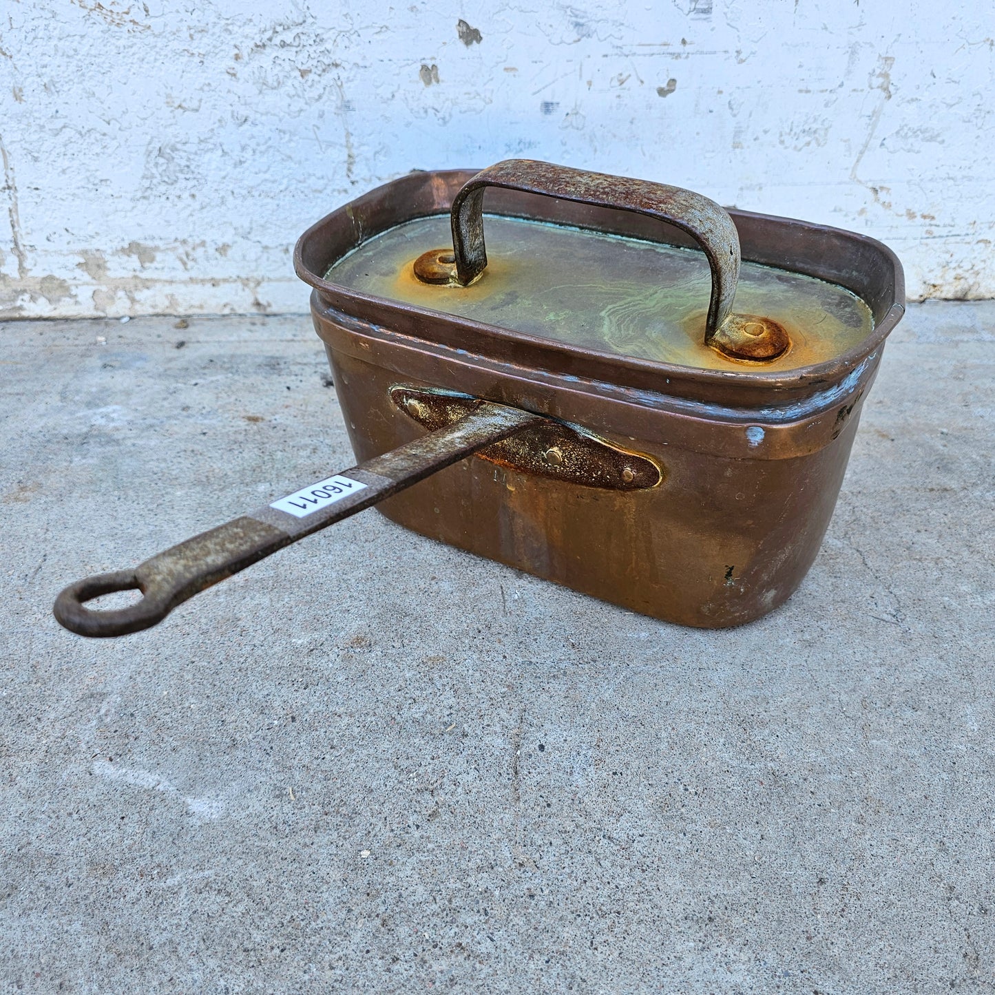 Antique French Copper Covered Pan