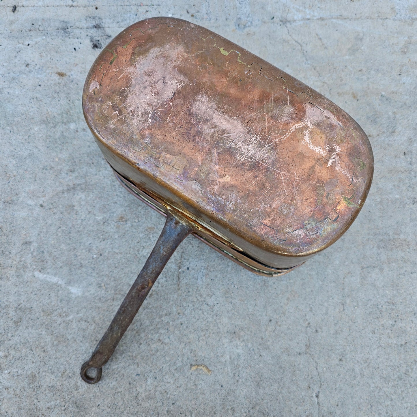 Antique French Copper Covered Pan