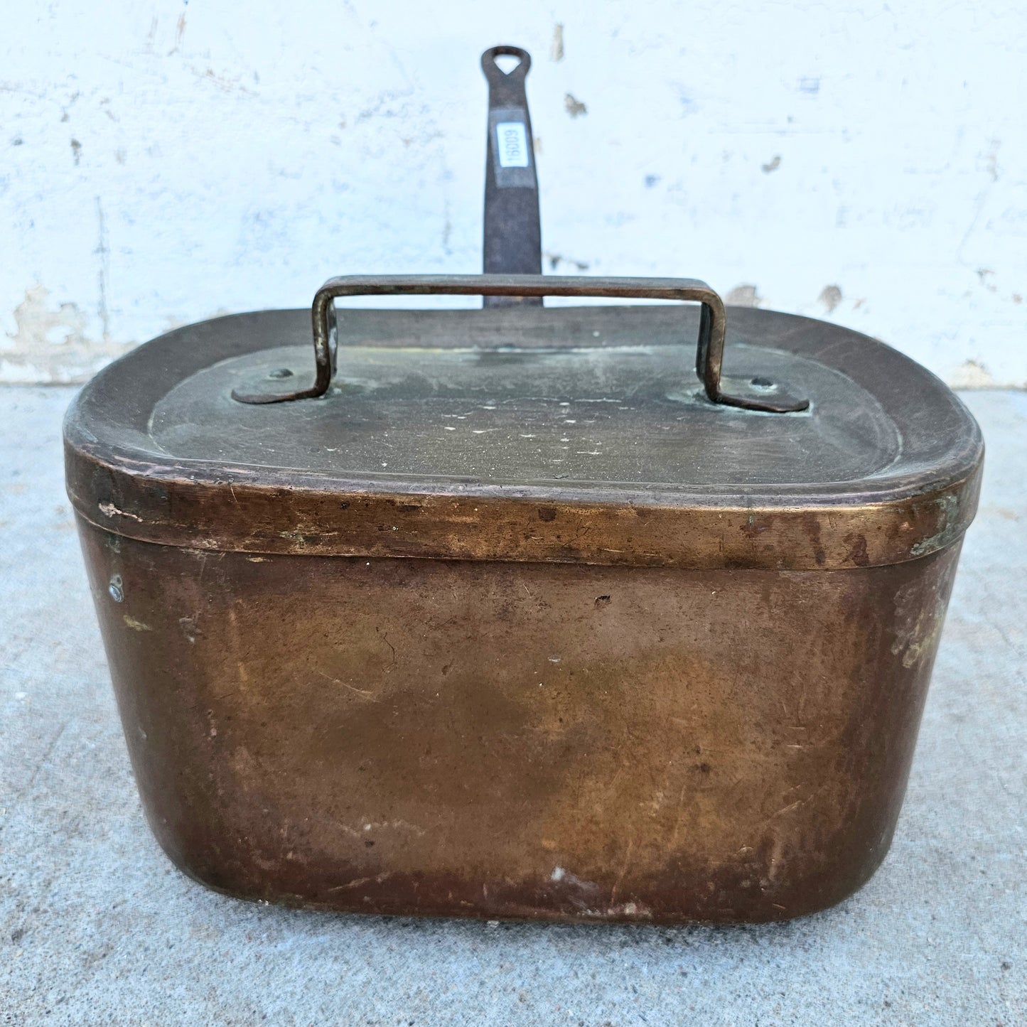 Antique French Covered Copper Pan