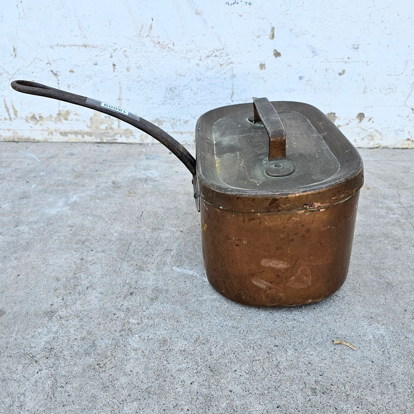 Antique French Covered Copper Pan