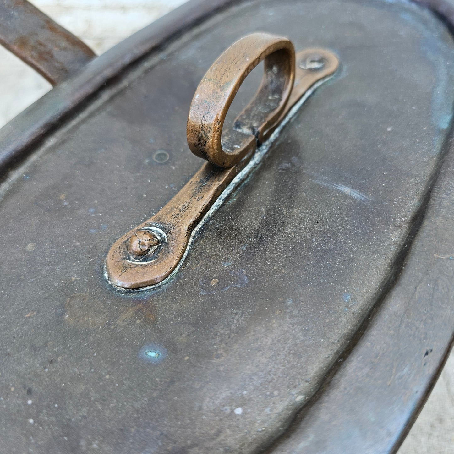 Antique French Copper Covered Pan