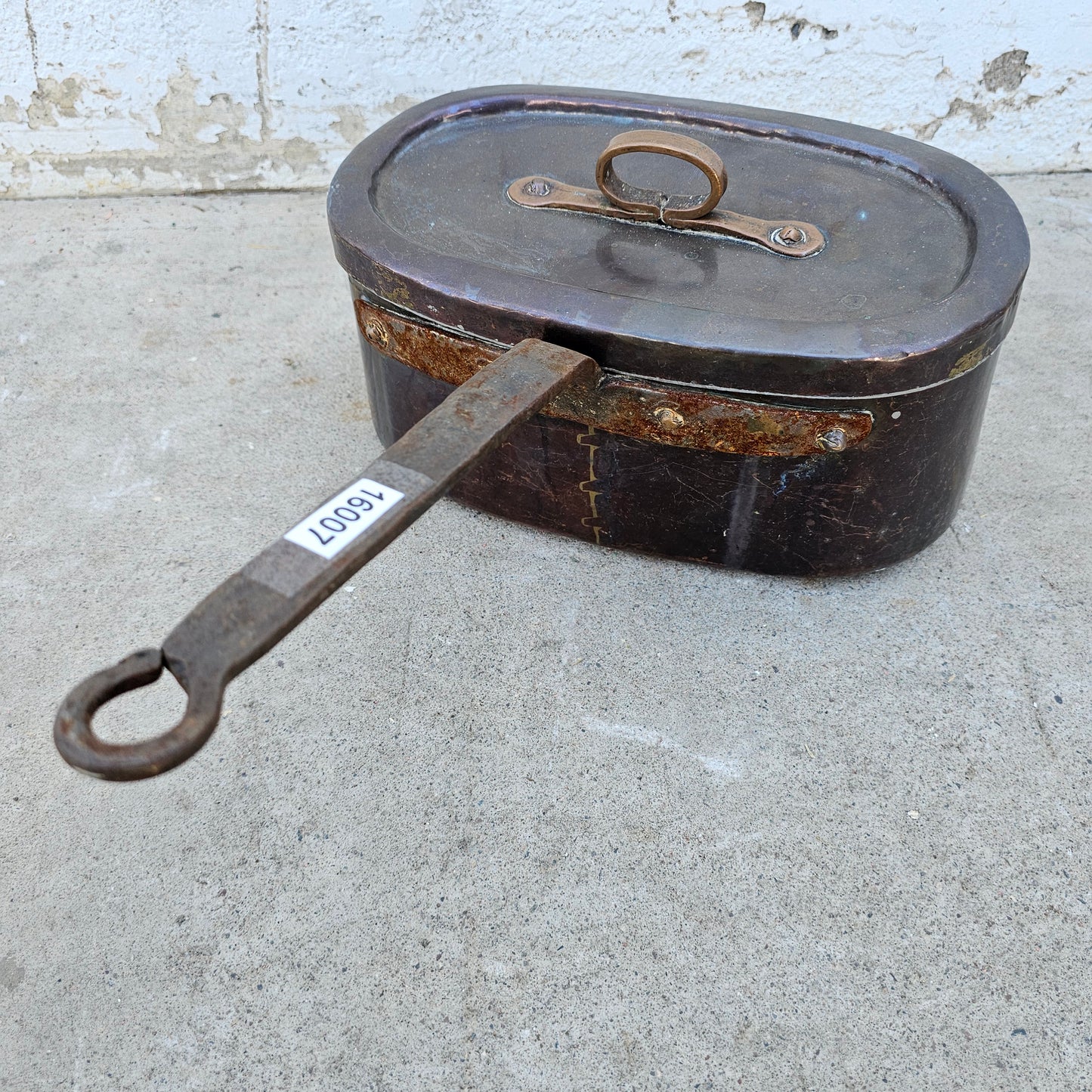 Antique French Copper Covered Pan