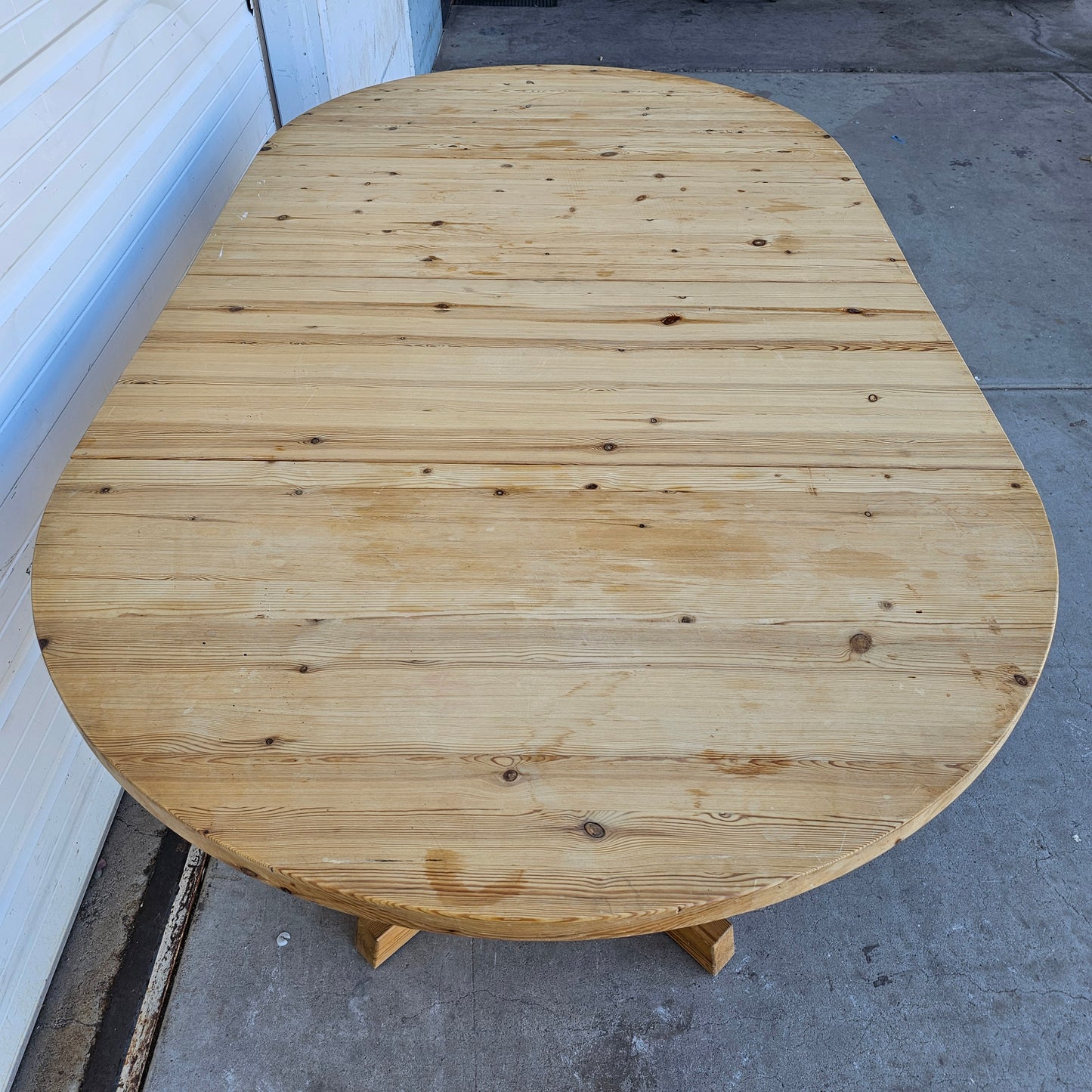 Heavy Danish Pine Dining Table w/2 Leaves