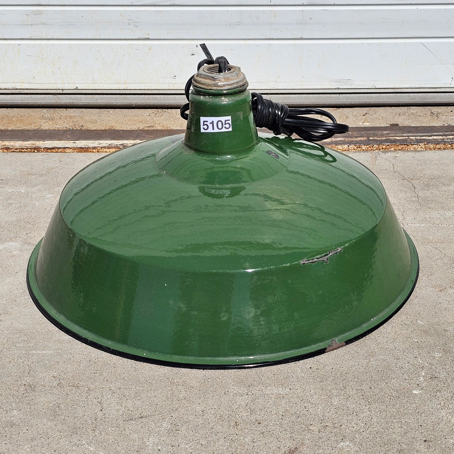 Industrial Green Ceramic Pendant Light