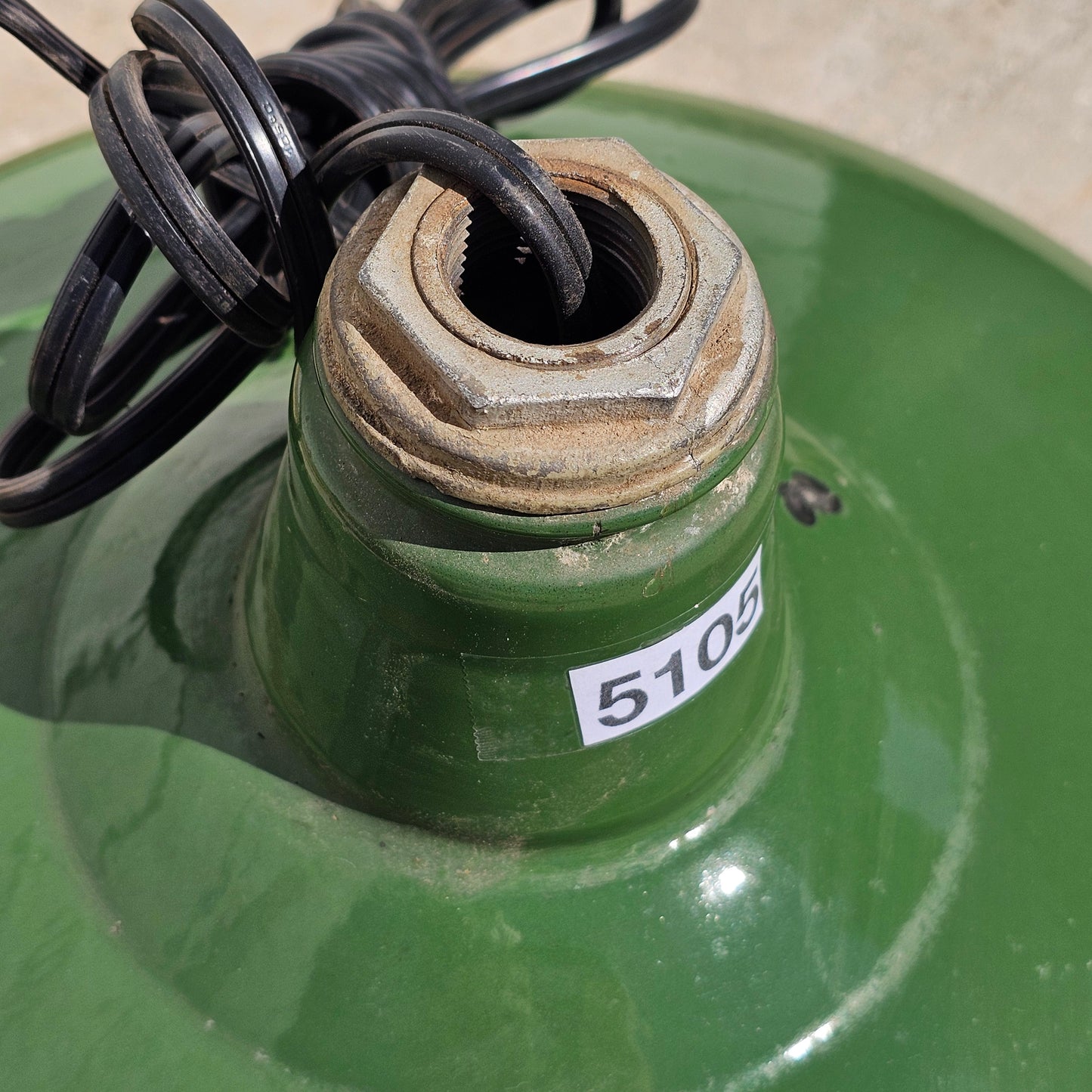 Industrial Green Ceramic Pendant Light