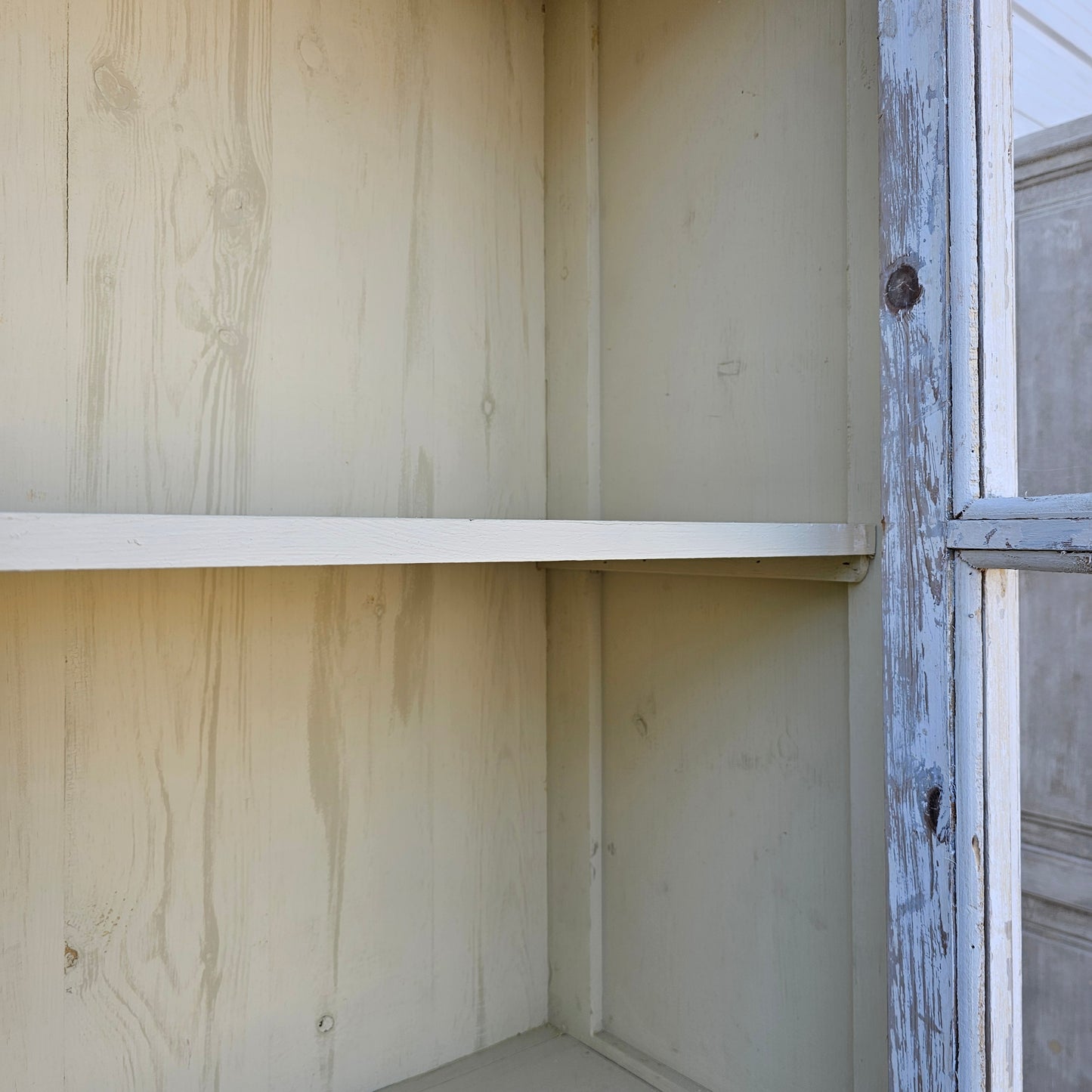Painted Wood Display Bookcase/Cabinet