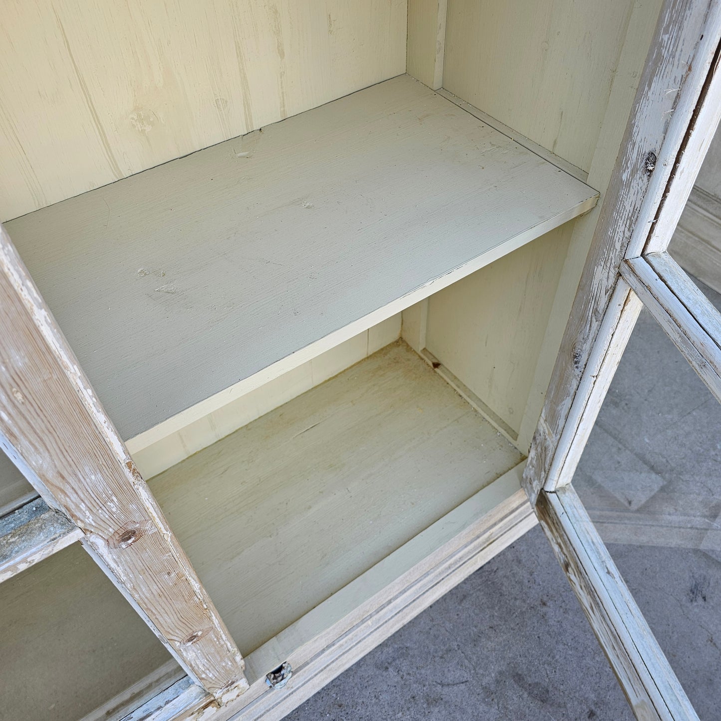 Painted Wood Display Bookcase/Cabinet