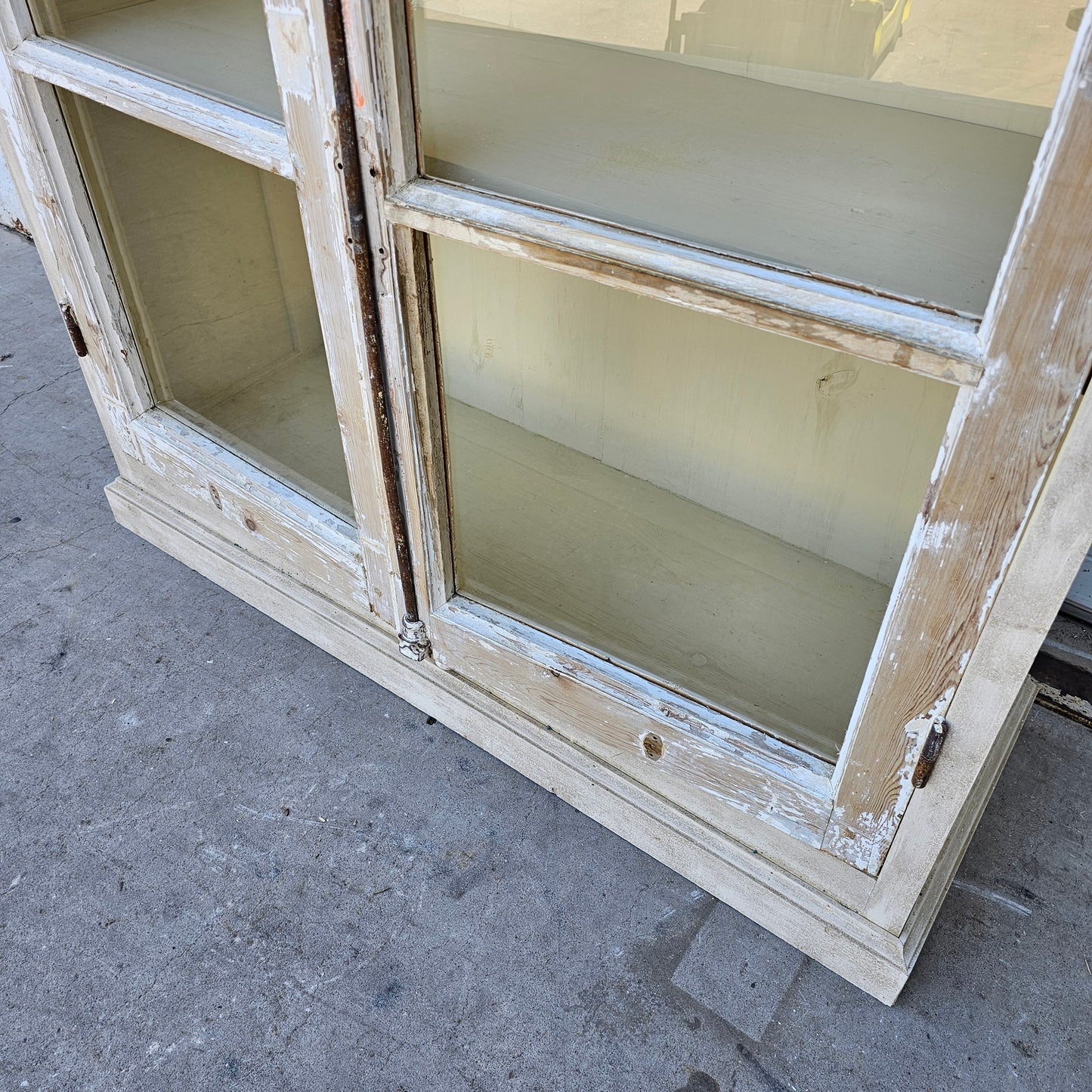 Painted Wood Display Bookcase/Cabinet