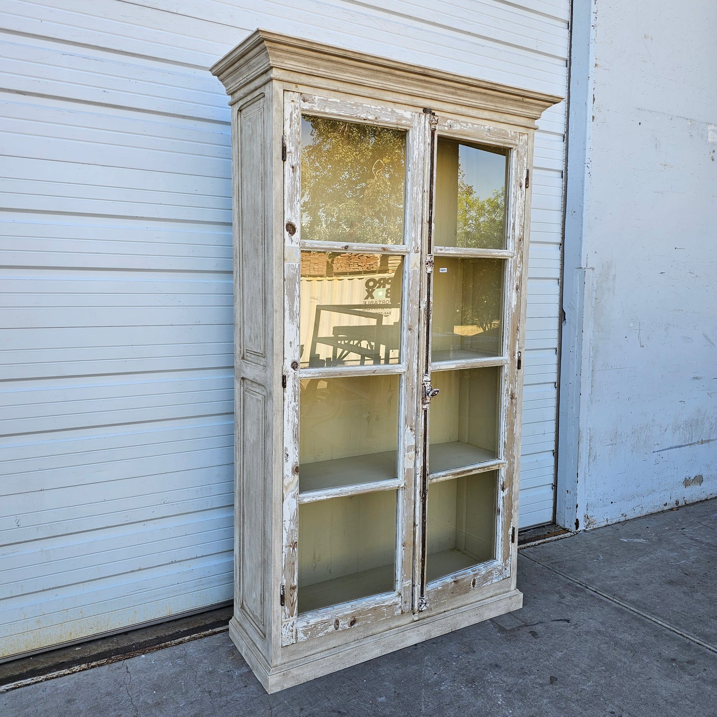 Painted Wood Display Bookcase/Cabinet