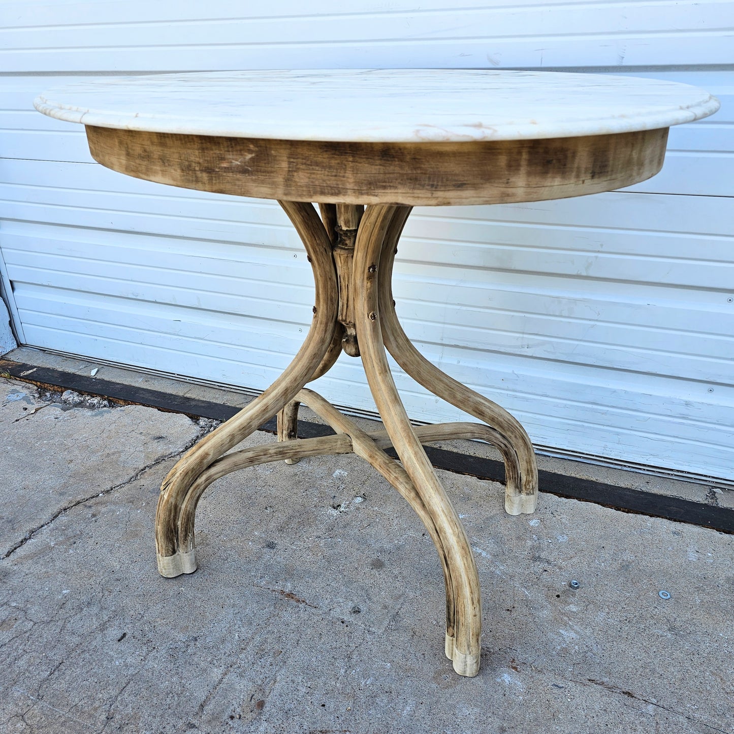 Bentwood Table w/Marble Top