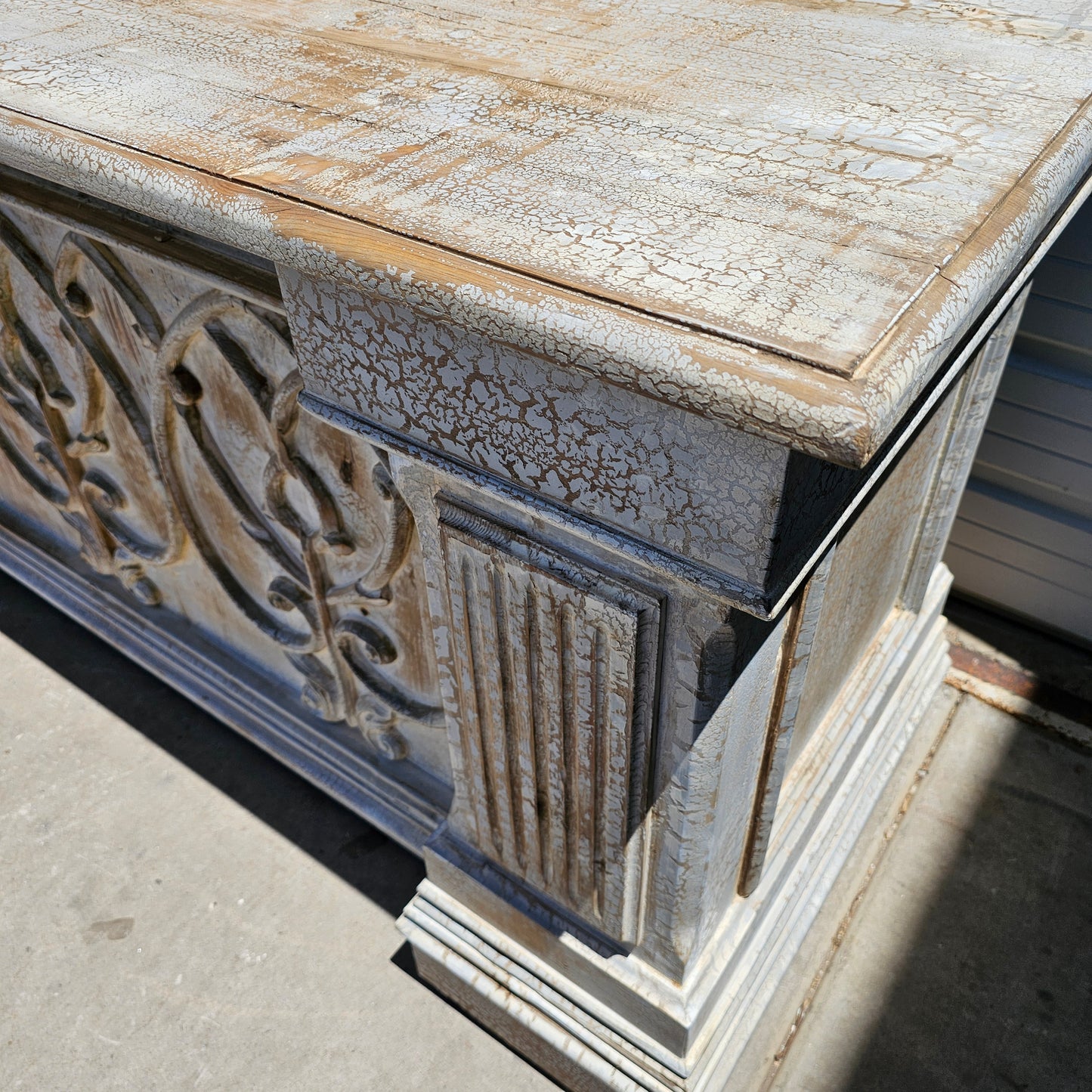 Distressed Painted Store Counter