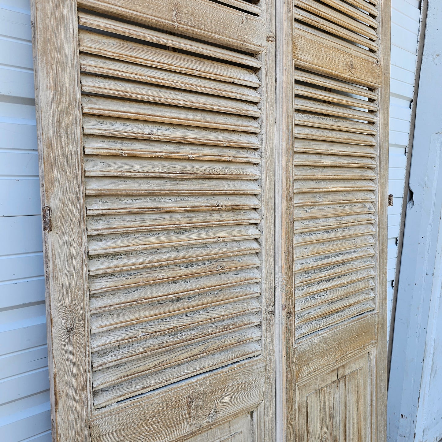 Pair of Wood French Shutter Doors