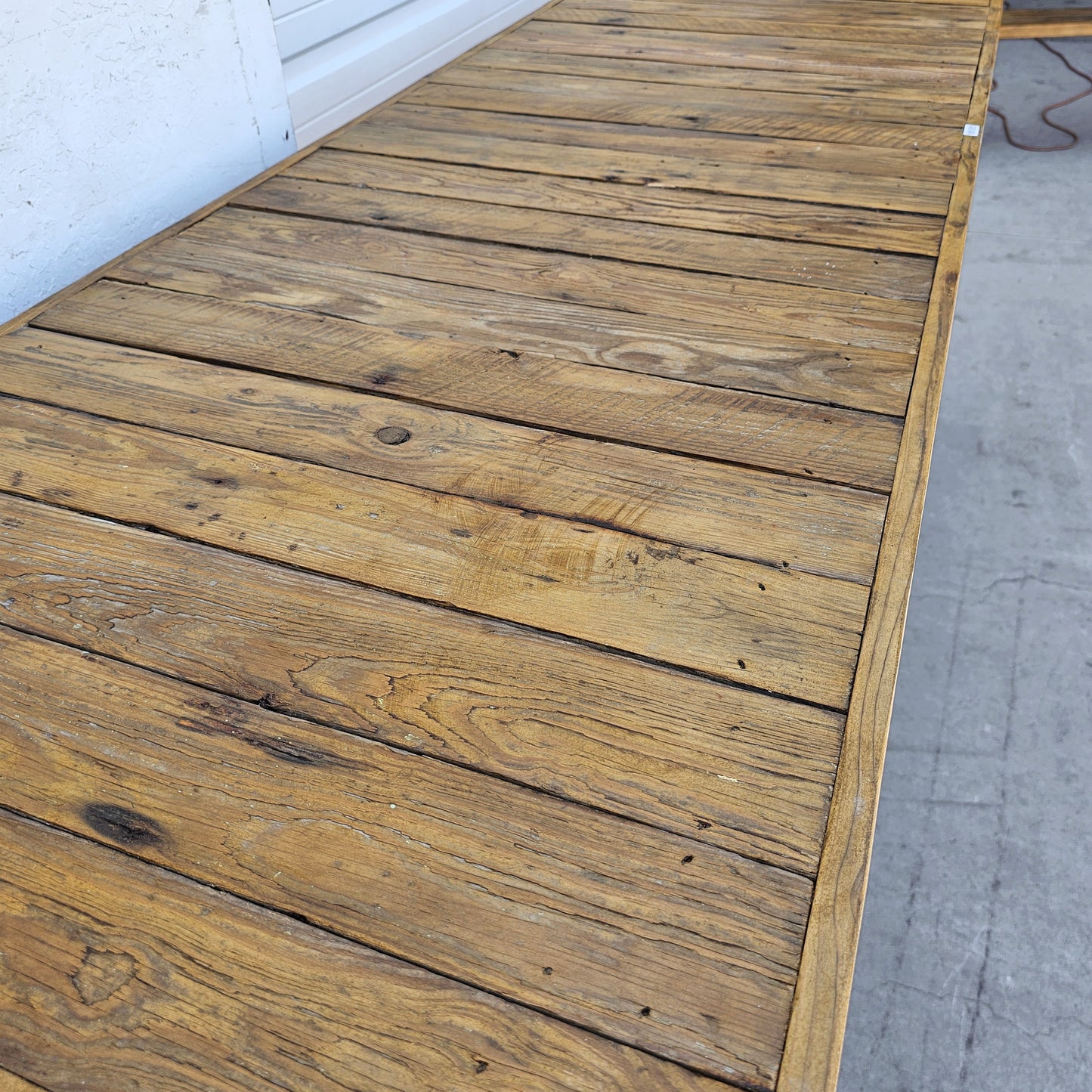 Industrial Wooden Work Table/Island on Casters