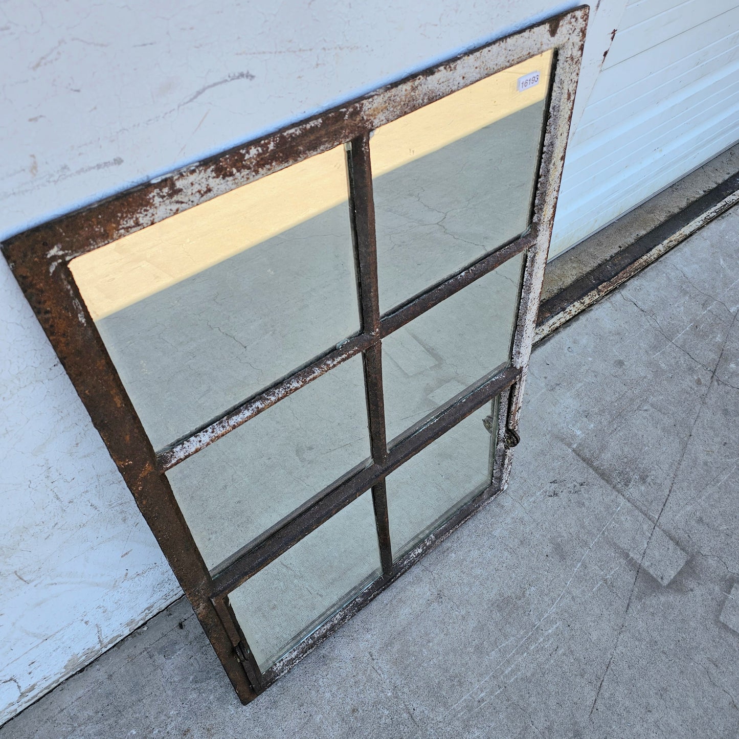 Industrial Metal Window Mirror