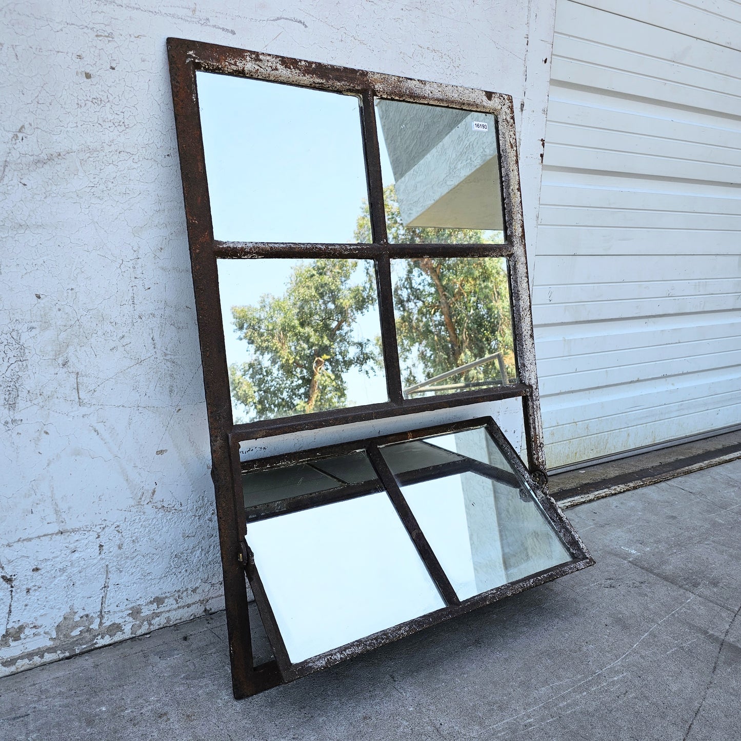 Industrial Metal Window Mirror