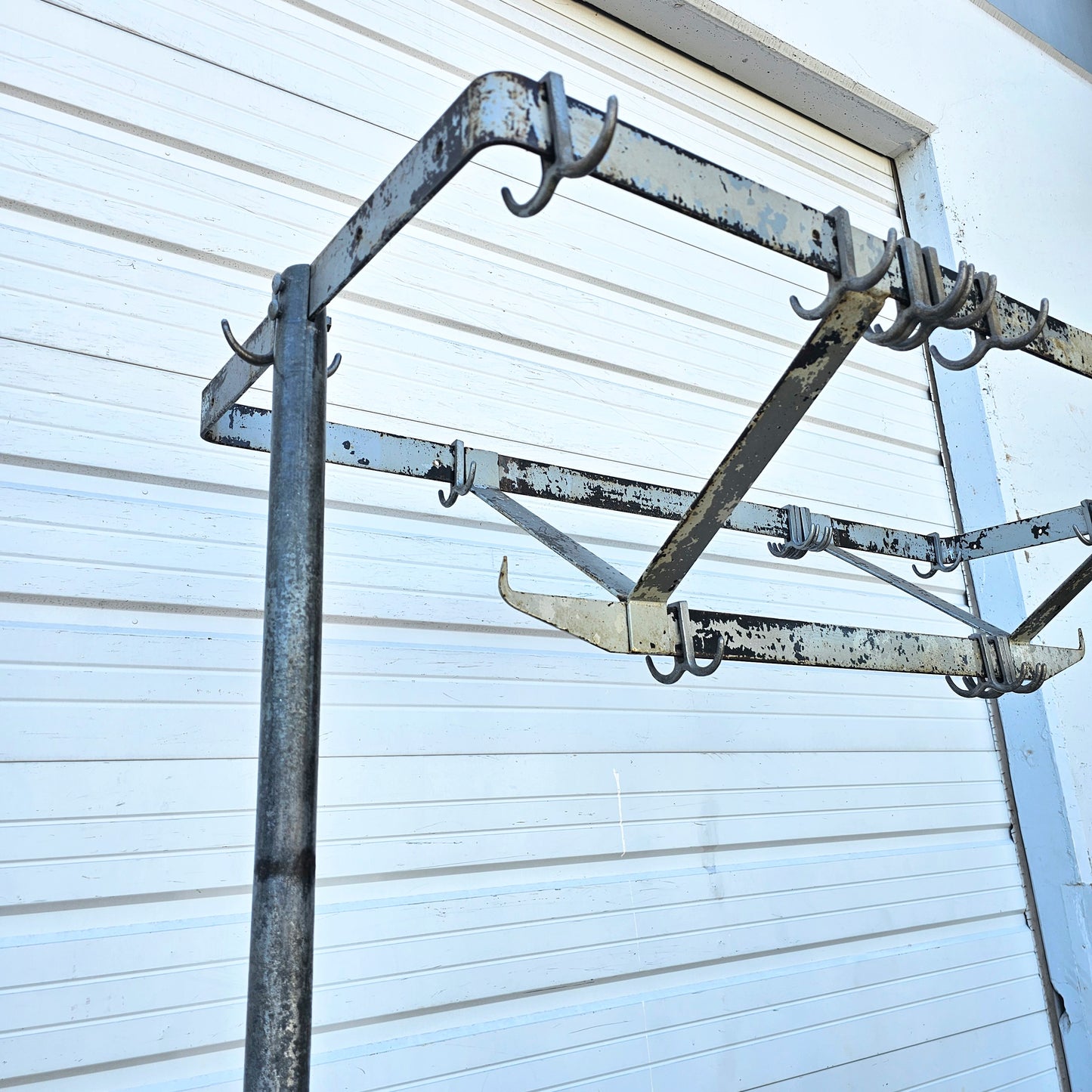 Industrial Butcher Block Pot Rack Island