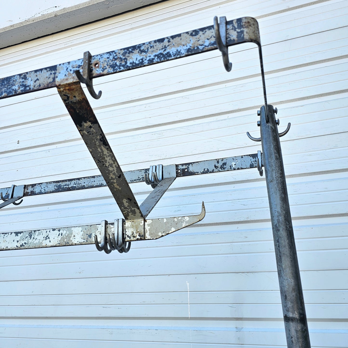 Industrial Butcher Block Pot Rack Island
