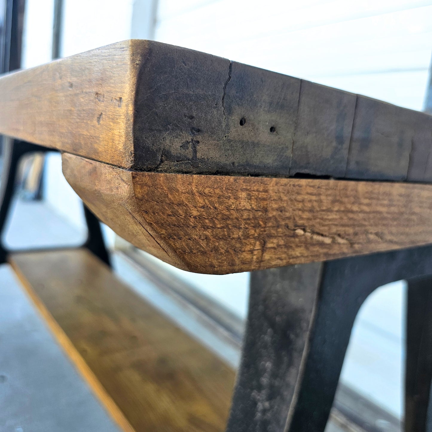 Industrial Butcher Block Pot Rack Island