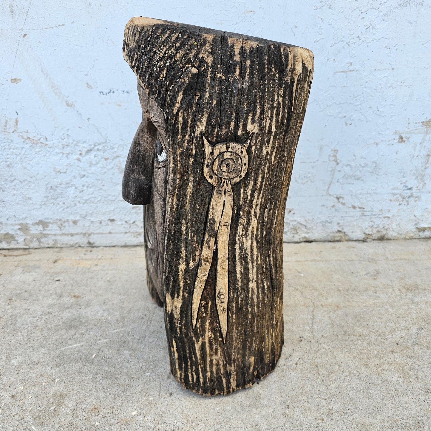 Carved Native American Head (Folk Art)