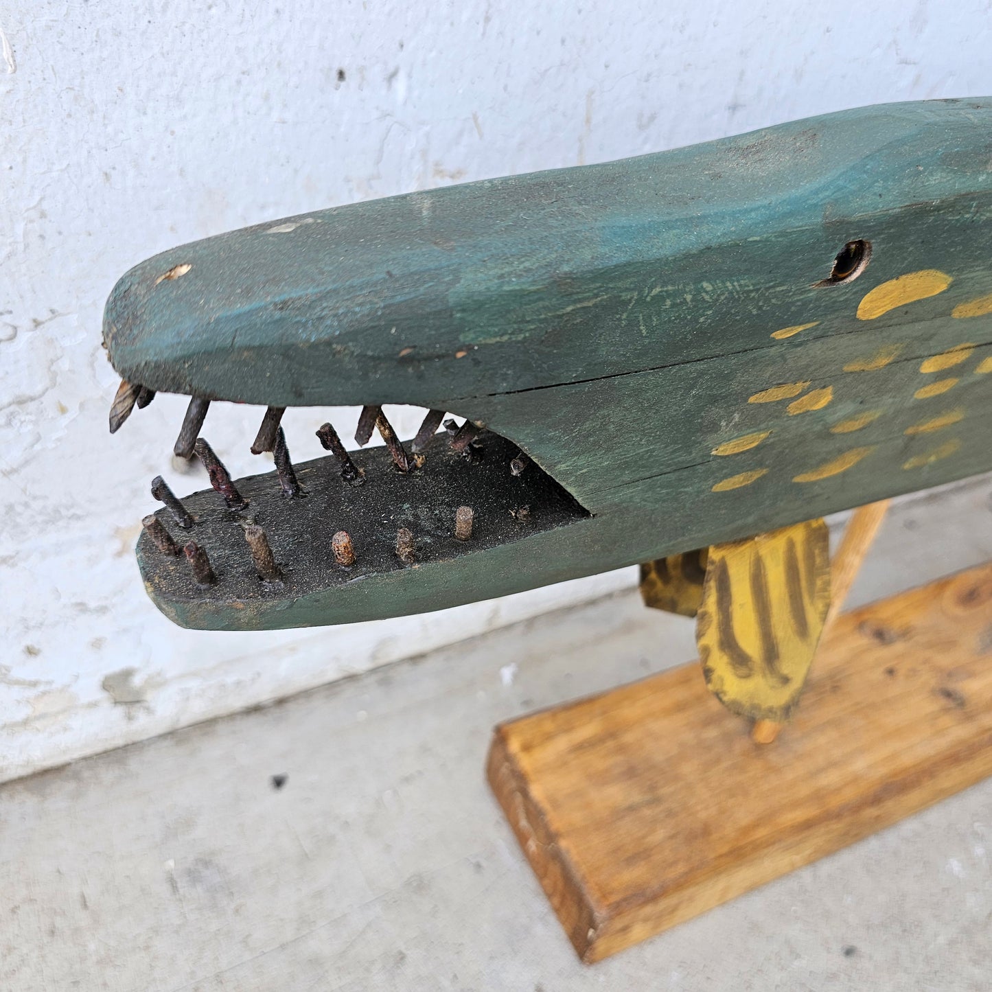 Wooden Folk Art Fish Figure