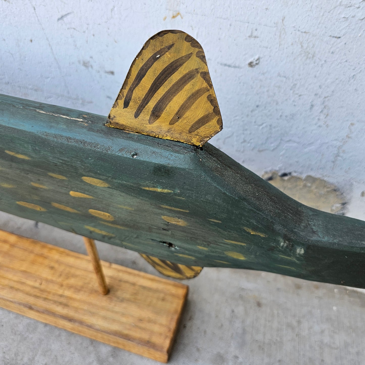 Wooden Folk Art Fish Figure