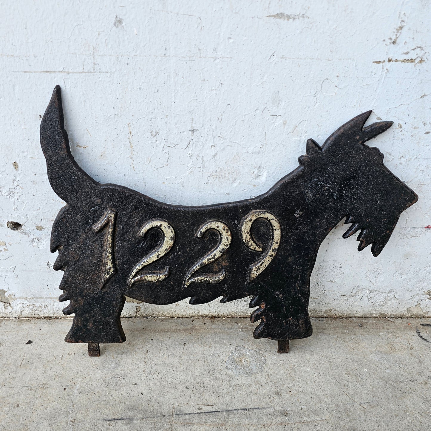 Iron Scottie Dog Address Marker