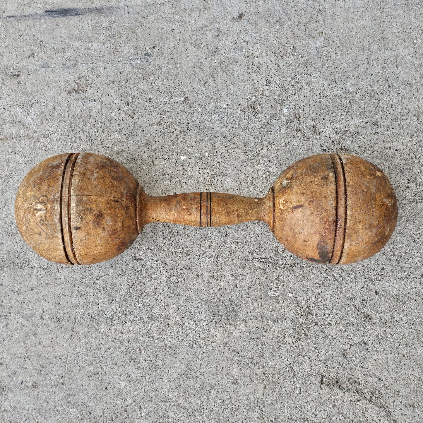 Antique Wooden Single Hand Weight (Decor)