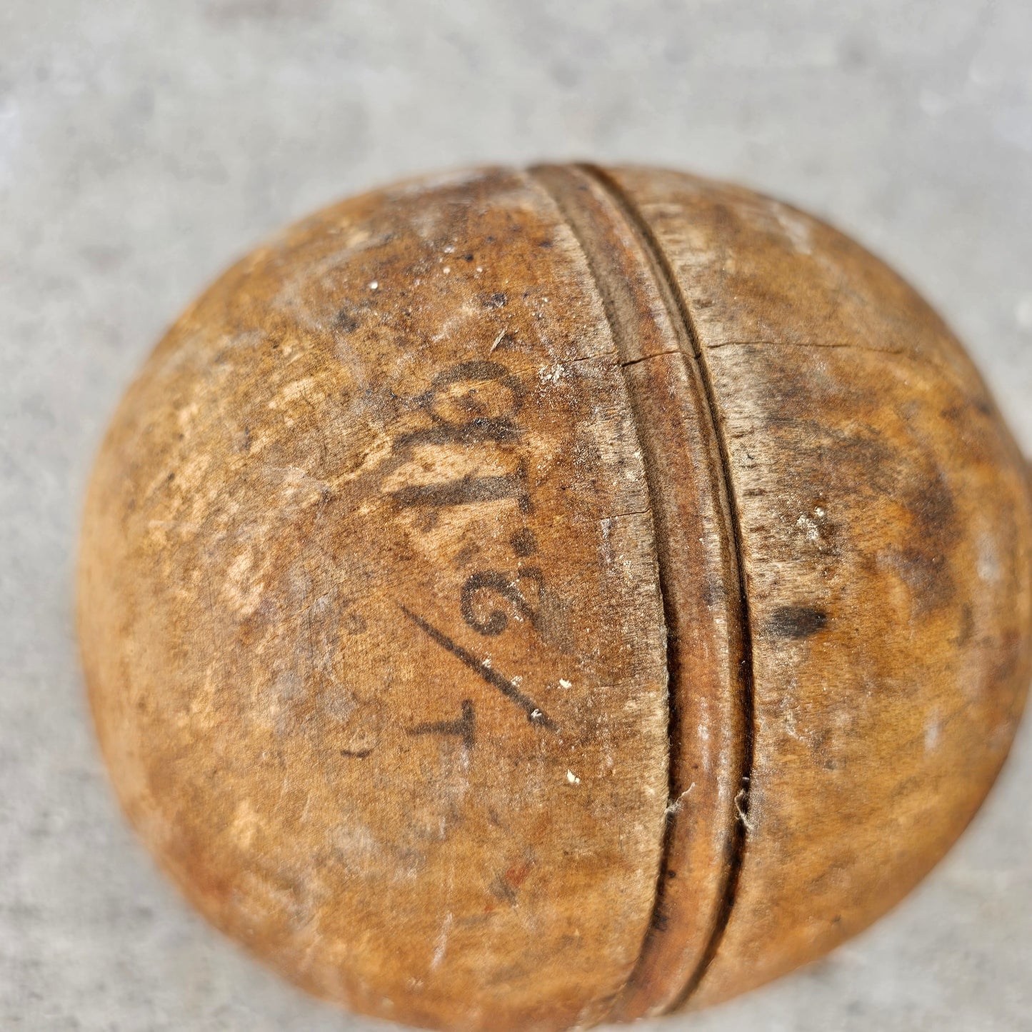 Antique Wooden Single Hand Weight (Decor)