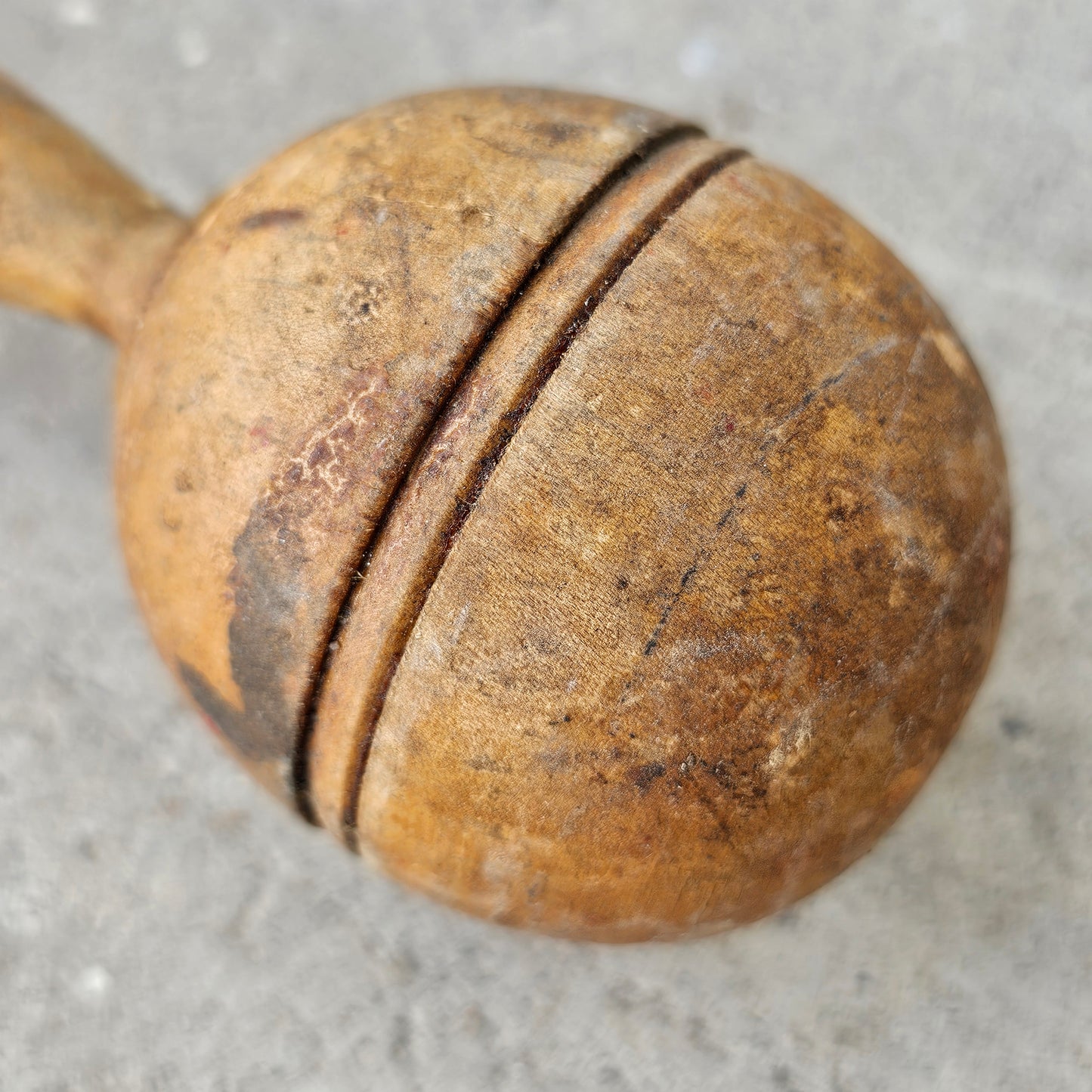Antique Wooden Single Hand Weight (Decor)