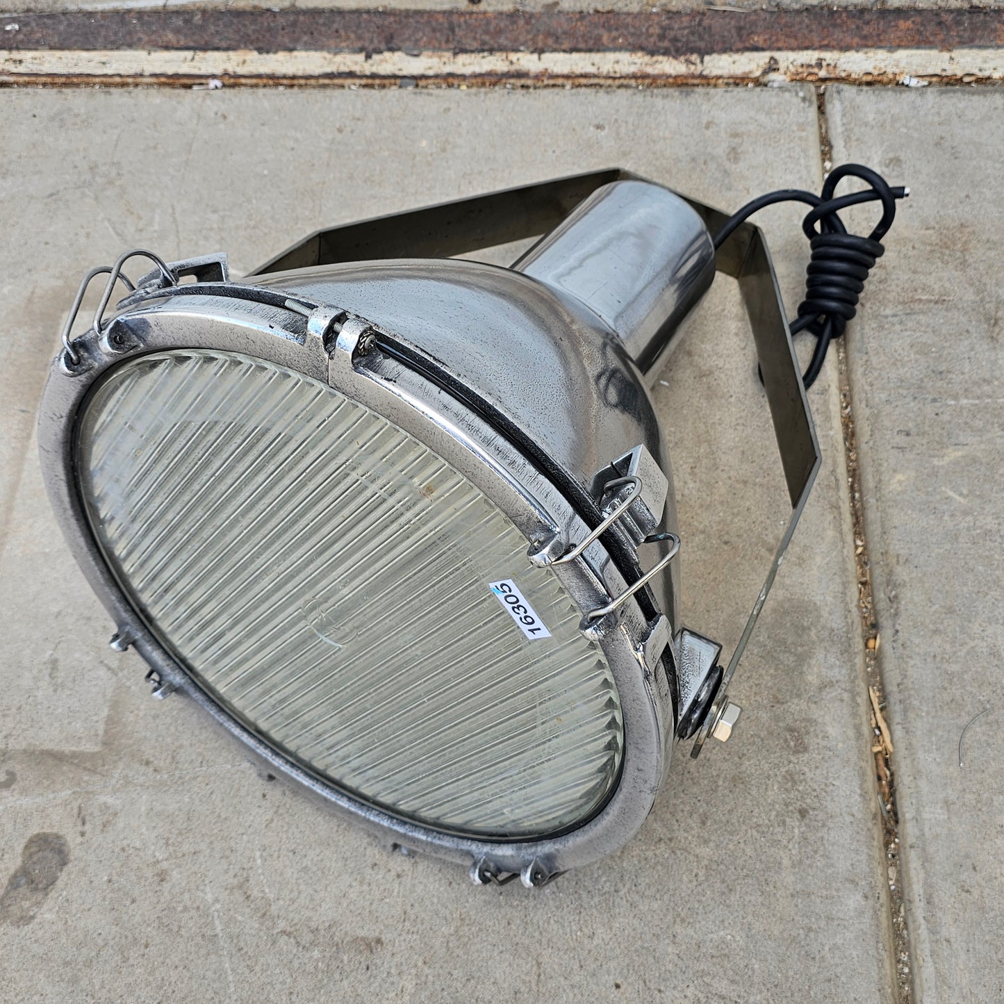 Vintage Aluminum Nautical Industrial Light