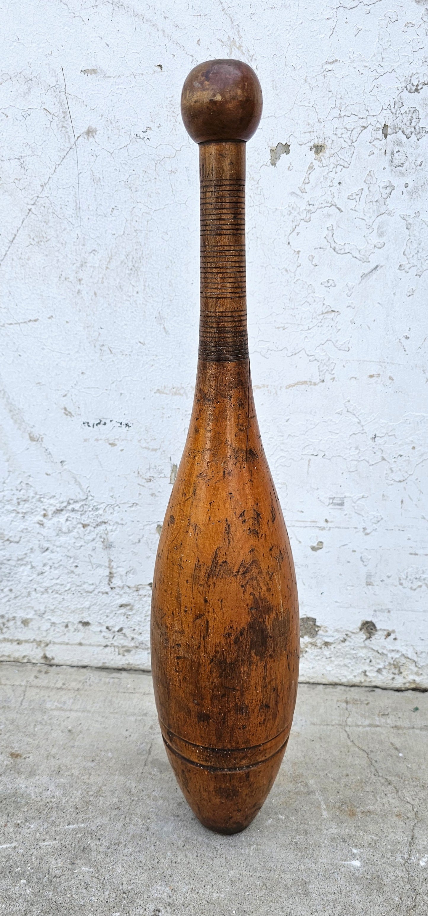 Large Antique Wooden Circus/Exercise Pin