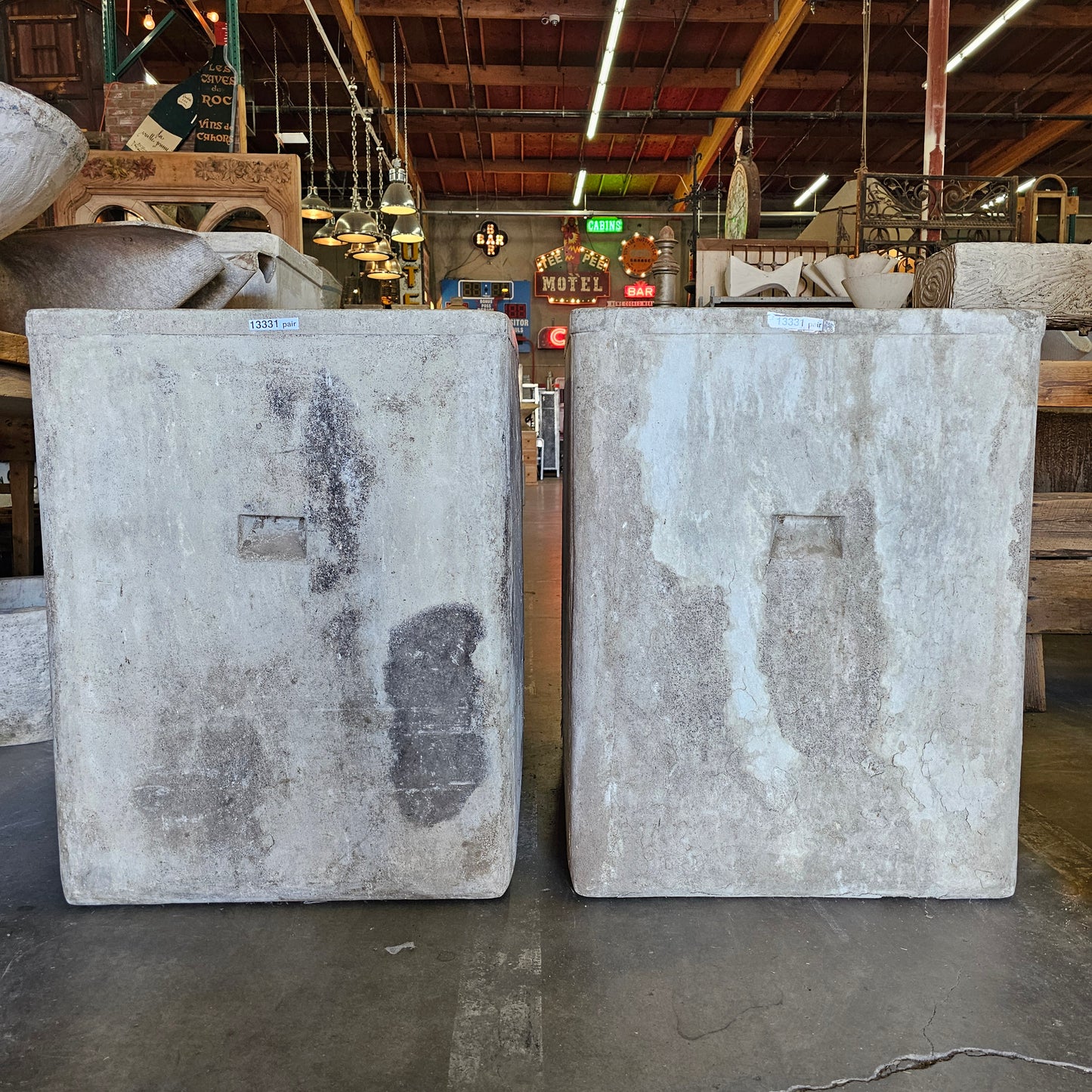 Big Pair of Rectangular Willy Guhl Planters