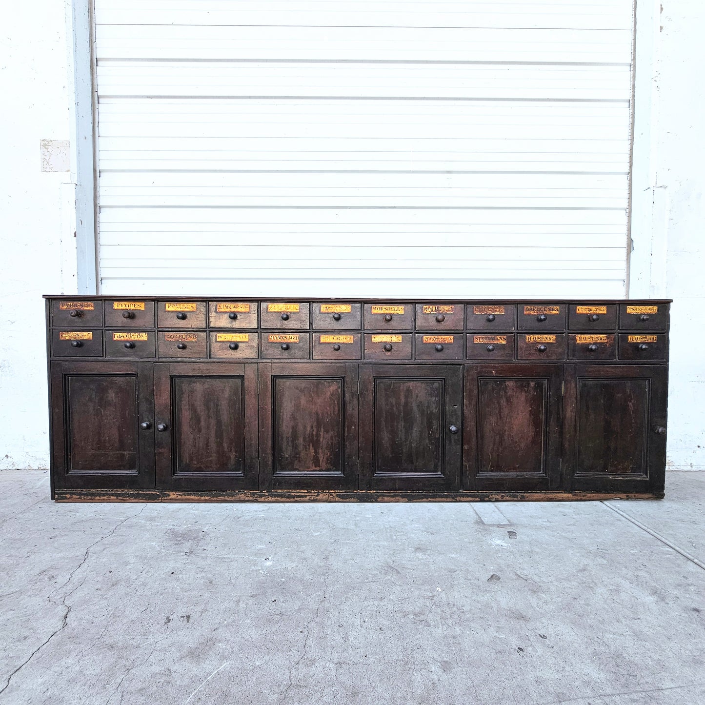 19th C. English Apothecary Counter