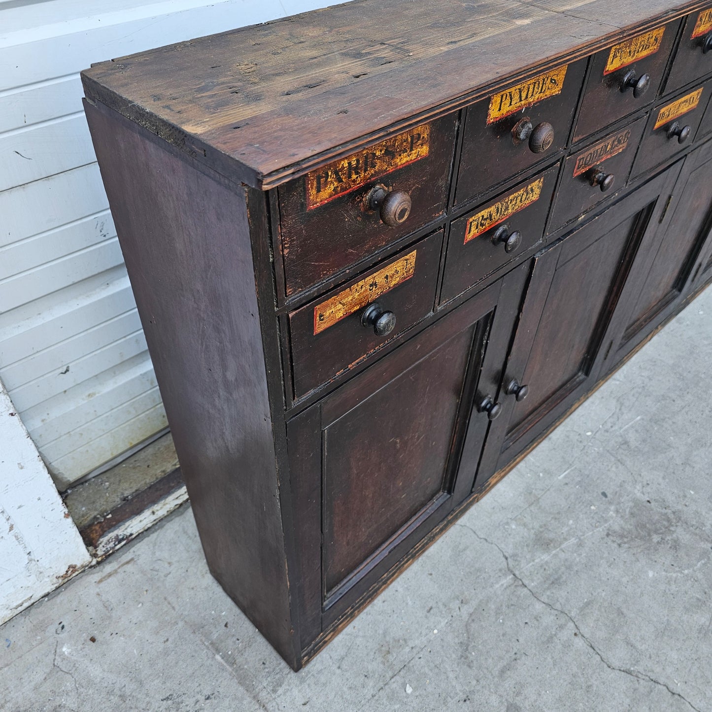 19th C. English Apothecary Counter