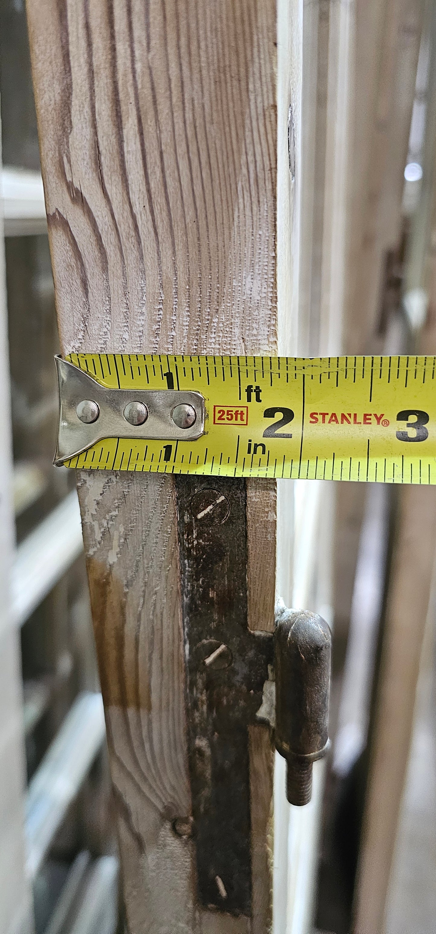 Pair of Washed Antique Wood Doors w/ 5 Lites