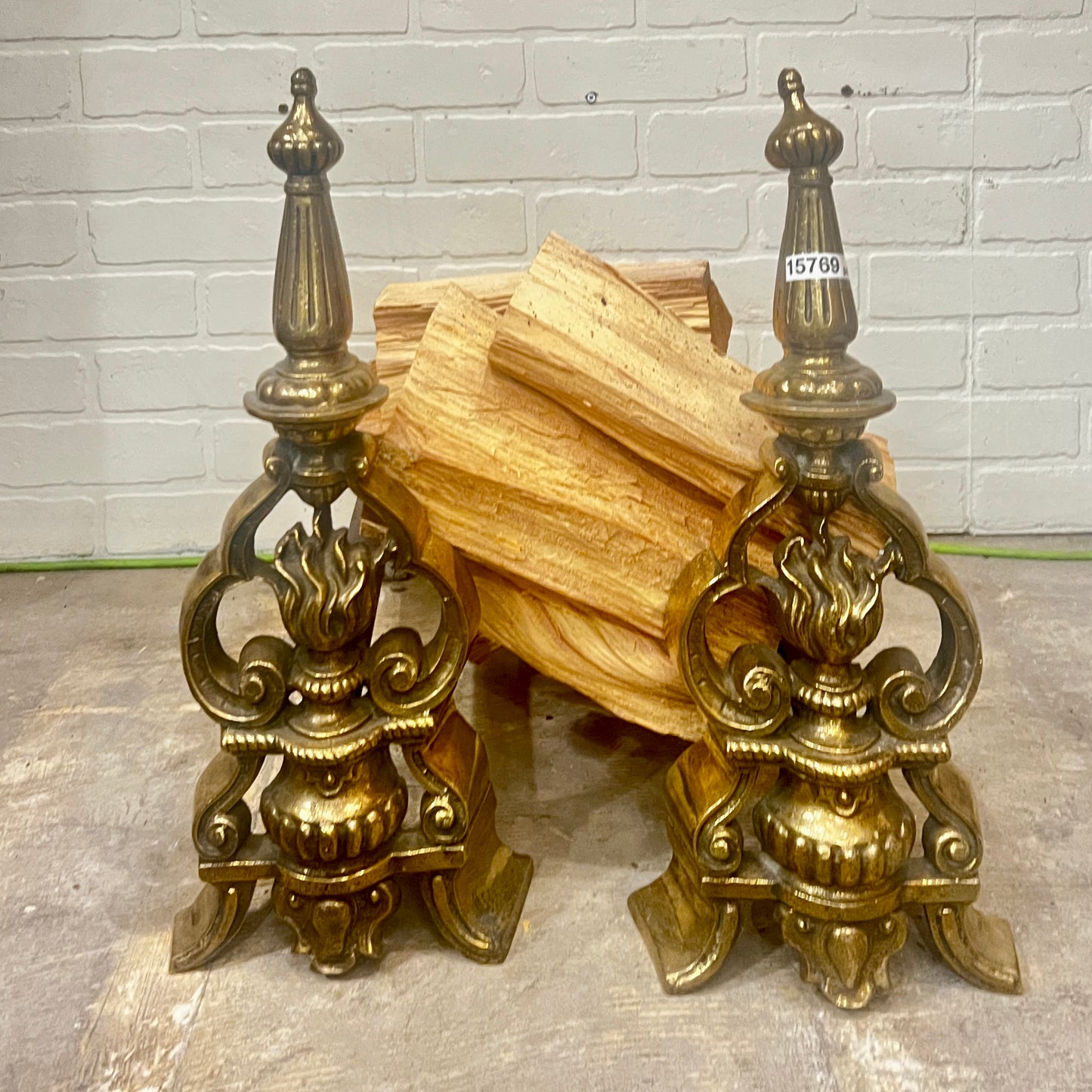 Brass Fireplace Andirons