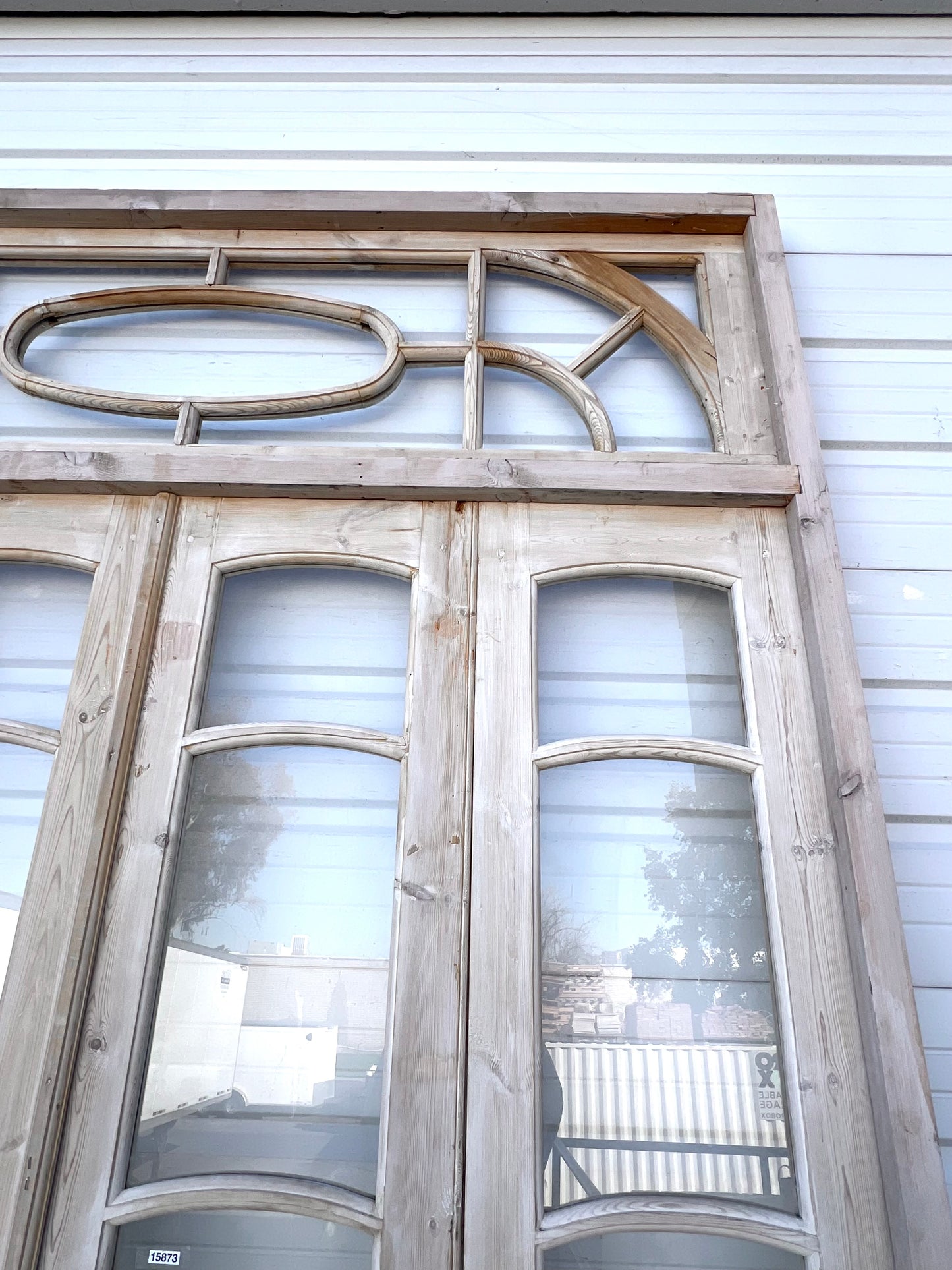 Set of Painted Doors with Transom