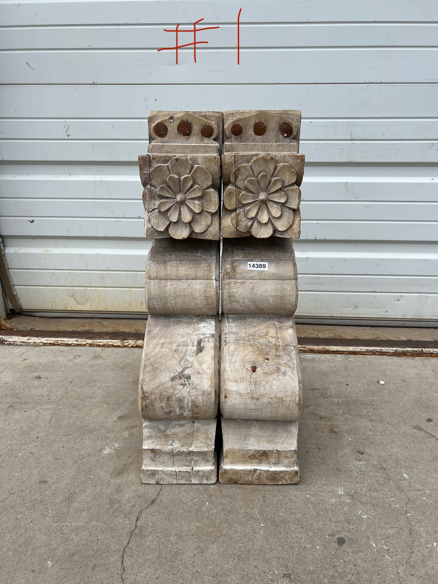Pair of Natural Wood Corbels