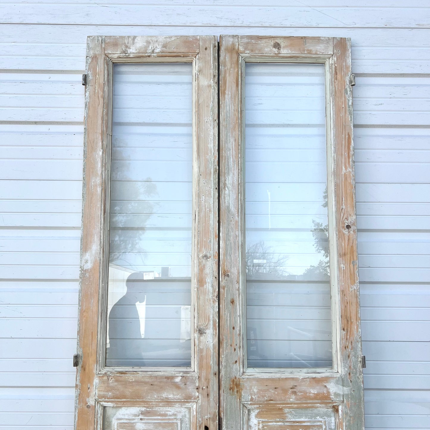 Pair of Single Lite Painted French Doors