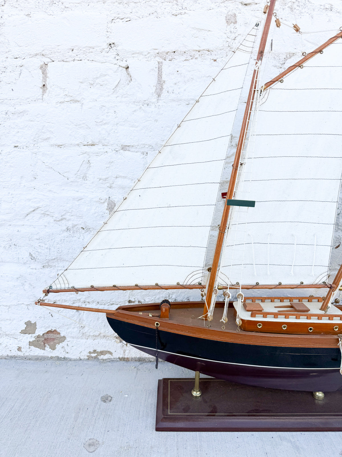 Vintage Model of an Early Racing Schooner