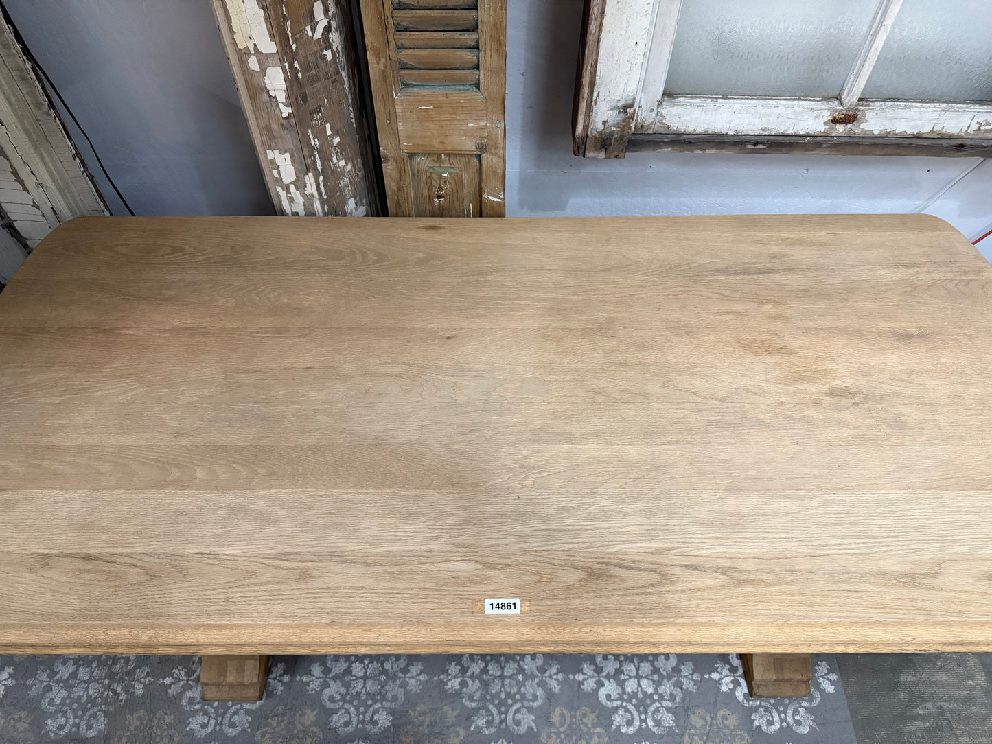 Belgian Dining Table with Rounded Corners