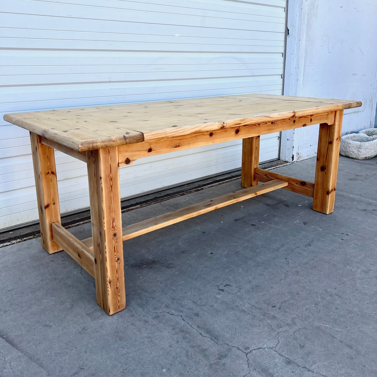 Rectangular Danish Pine Dining Table with 2 Leaves