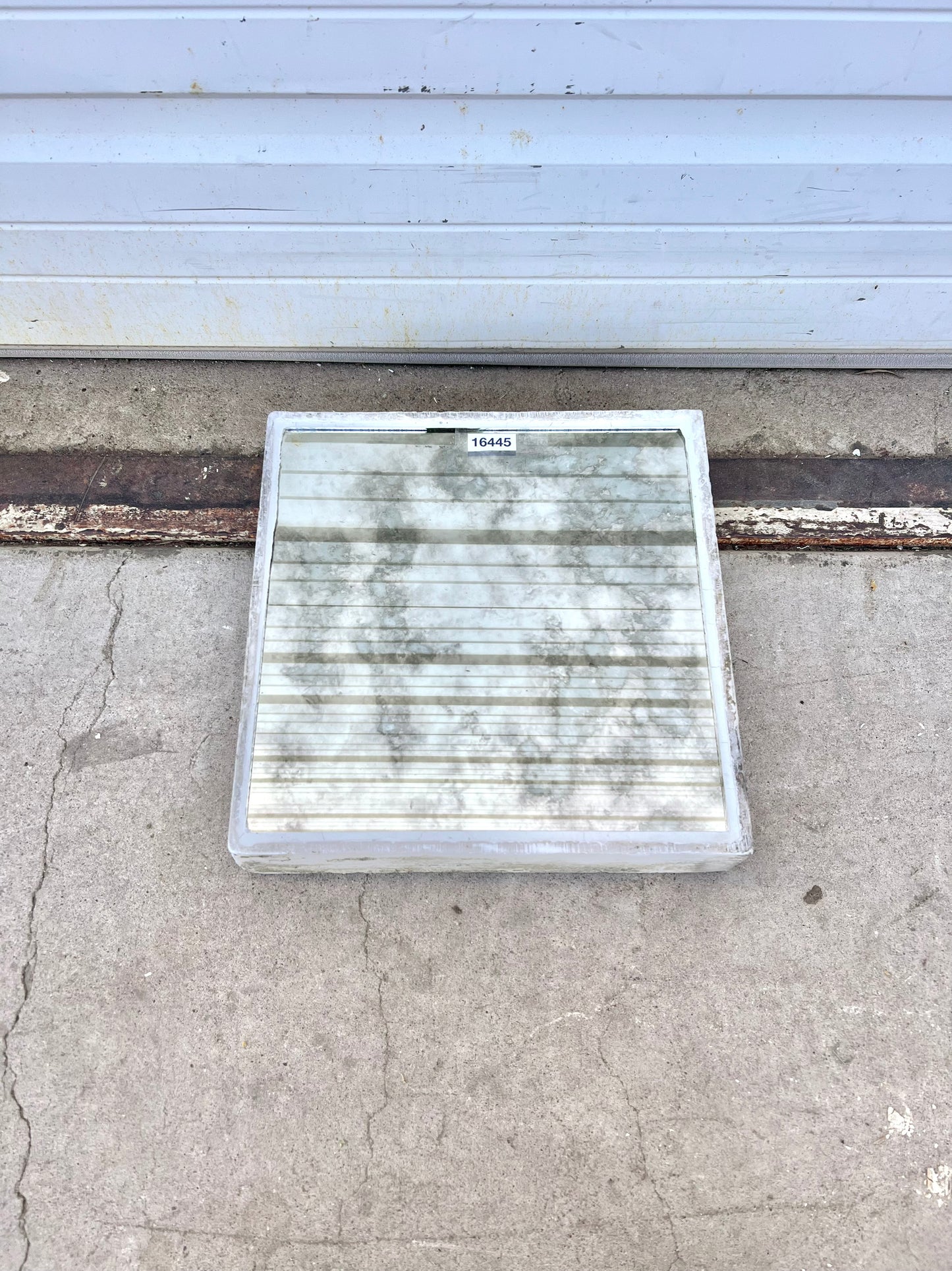 Single Willy Guhl Square Mirror (Antiqued Mirror)